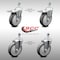Service Caster 5 Inch SS Thermoplastic Rubber 1/2 Inch Threaded Stem Caster Total Lock Brake, 2PK SCC-SSTSTTL20S514-TPRB-121315-2-S-2 - alternate 1